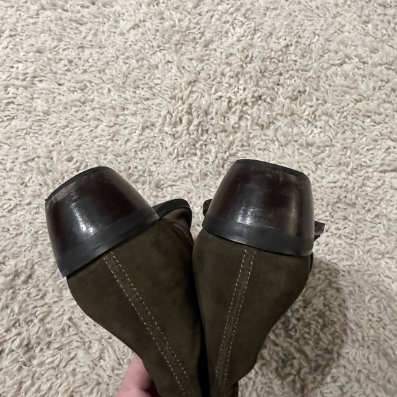 Anthropologie Cordani Green Suede Boots Made in Italy 37.5 37 1/2 - Picture 5 of 11